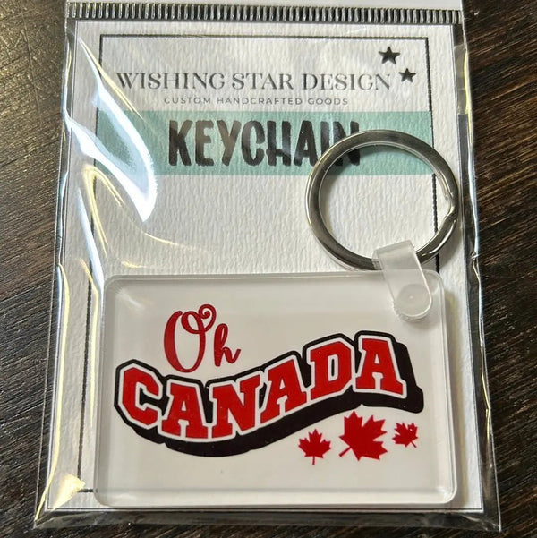 117 - 21 Canadiana Keychains - Wishing Star Designs - Painted Door on Main