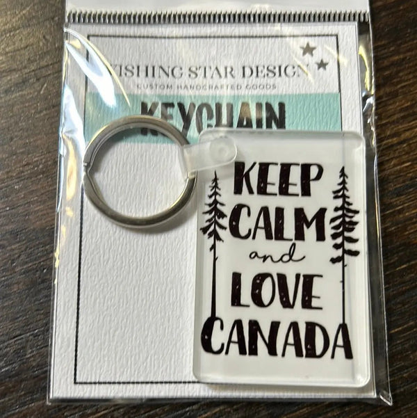 117 - 21 Canadiana Keychains - Wishing Star Designs - Painted Door on Main
