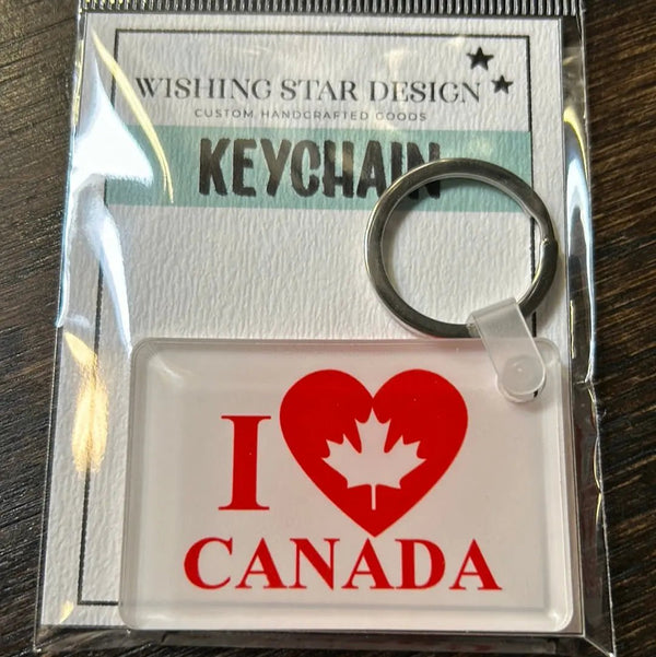 117 - 21 Canadiana Keychains - Wishing Star Designs - Painted Door on Main