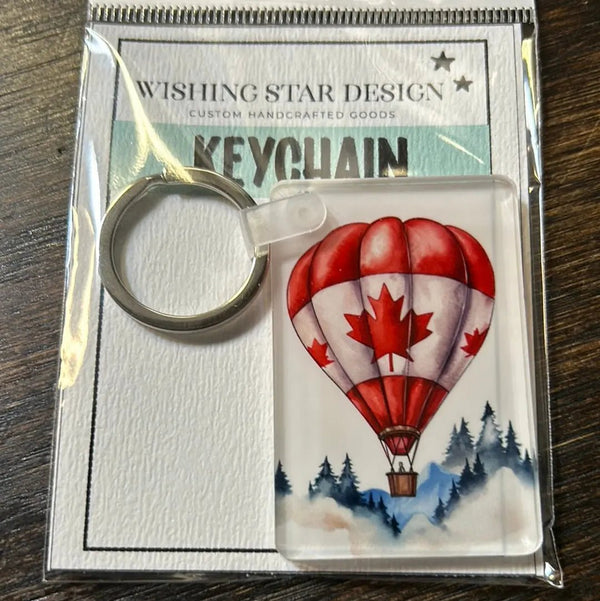 117 - 21 Canadiana Keychains - Wishing Star Designs - Painted Door on Main