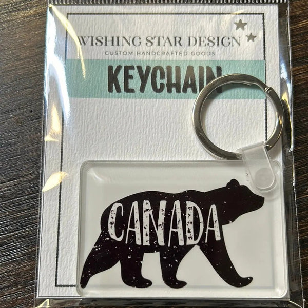 117 - 21 Canadiana Keychains - Wishing Star Designs - Painted Door on Main