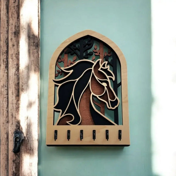 117 - 24 Key Hook Organizer - Wishing Star Designs - Painted Door on Main