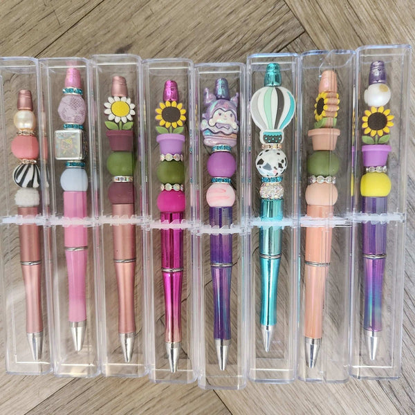 117 - 27 Beaded Ballpoint Pens - Wishing Star Designs - Painted Door on Main