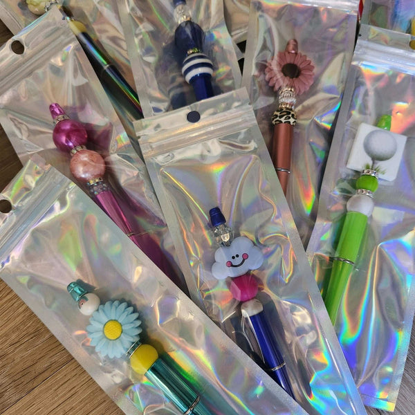 117 - 27 Beaded Ballpoint Pens - Wishing Star Designs - Painted Door on Main