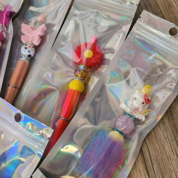 117 - 27 Beaded Ballpoint Pens - Wishing Star Designs - Painted Door on Main
