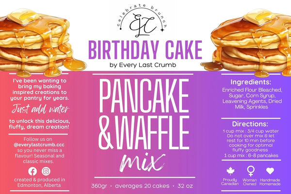 118 - 01 Birthday Cake Pancake/Waffle Mix - Every Last Crumb - Painted Door on Main