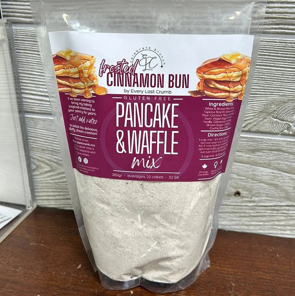 118 - 06 GF Frosted Cinnamon Bun Pancake/Waffle Mix - Every Last Crumb - Painted Door on Main