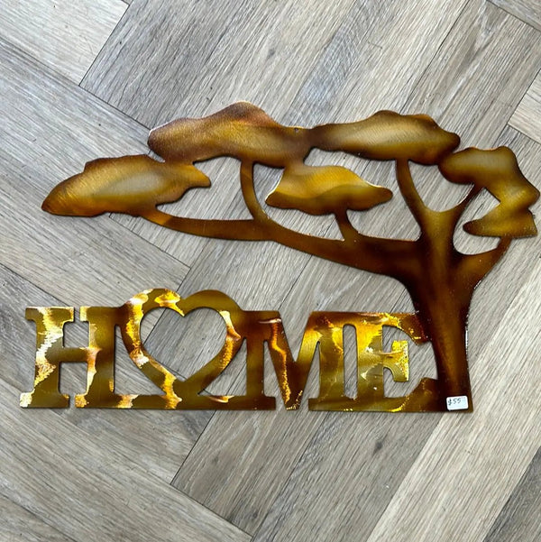 119 - 09 Home Sign - Just art by Mark - Painted Door on Main