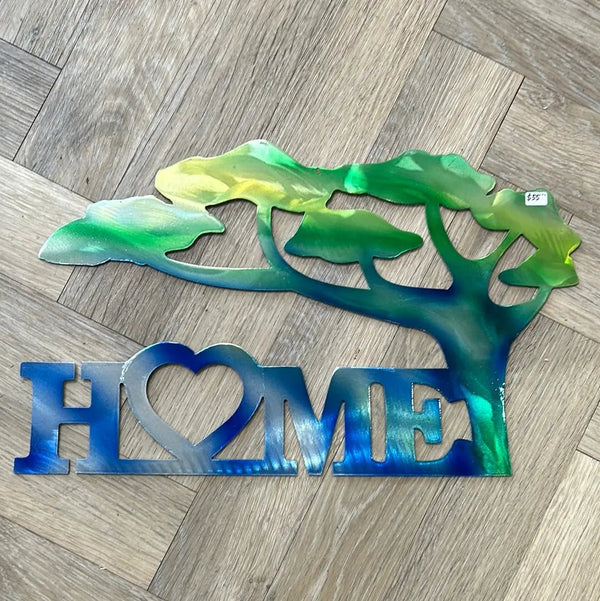119 - 09 Home Sign - Just art by Mark - Painted Door on Main