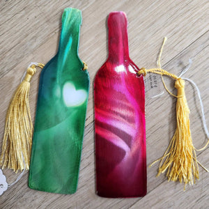 119 - 24 Mini Wine Bottles - Just art by Mark - Painted Door on Main