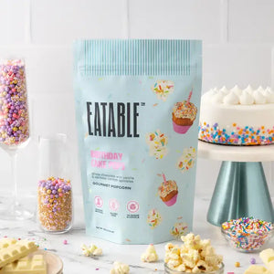 COMING SOON Birthday Cake Pops White Chocolate Popcorn