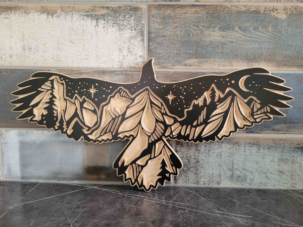 120 - 01 Carved Animal Art - KWoodCarve - Painted Door on Main