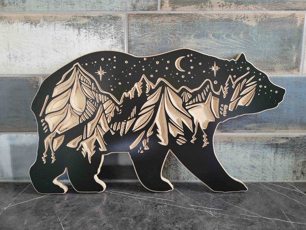 120 - 01 Carved Animal Art - KWoodCarve - Painted Door on Main