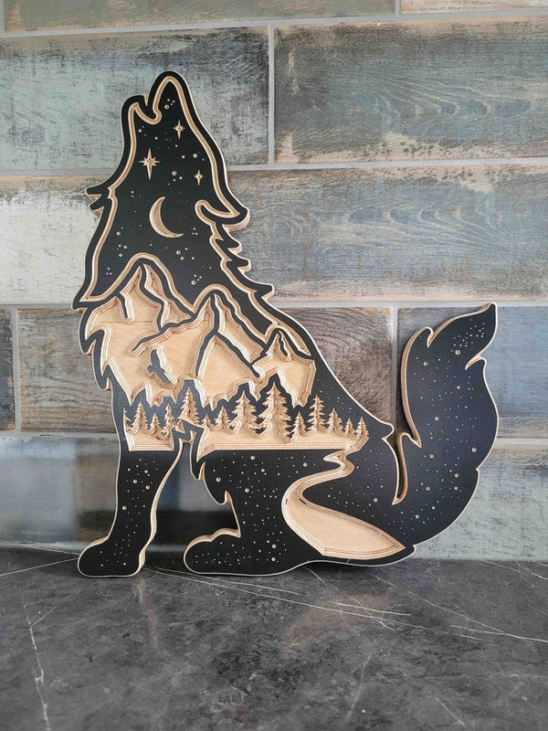 120 - 01 Carved Animal Art - KWoodCarve - Painted Door on Main