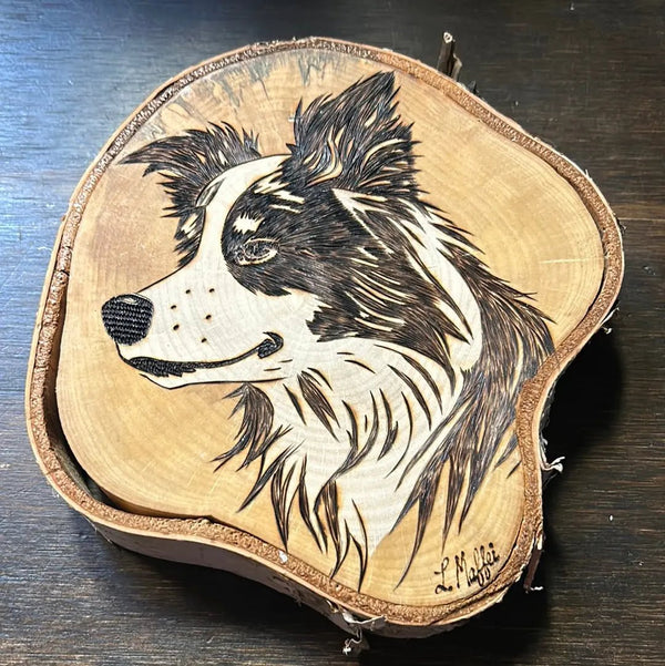 124 - 02 Wood Burn Art - The Burnt Brush - Painted Door on Main