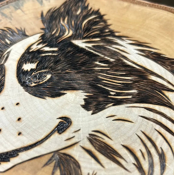 124 - 02 Wood Burn Art - The Burnt Brush - Painted Door on Main