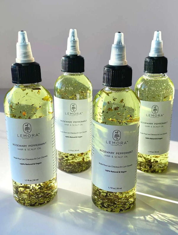 126 - 01 Rosemary Peppermint Hair & Scalp Oil - Lemora Cosmetics - Painted Door on Main