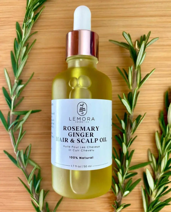 126 - 02 Rosemary Ginger Hair & Scalp Oil - Lemora Cosmetics - Painted Door on Main