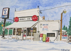 130 - 01 Art Prints 13x19" - Kevin Bigelow Art - Painted Door on Main