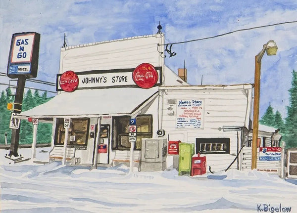 130 - 01 Art Prints 13x19" - Kevin Bigelow Art - Painted Door on Main