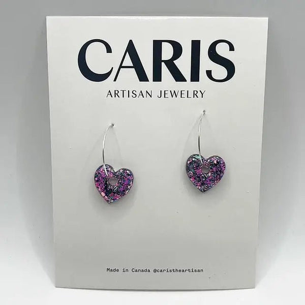 132 - 01 Resin Art Earrings - Caris Artisan Jewelry - Painted Door on Main