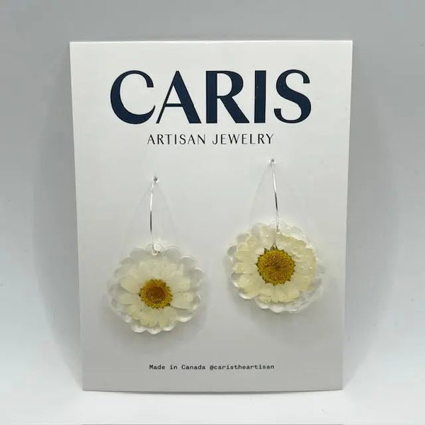 132 - 01 Resin Art Earrings - Caris Artisan Jewelry - Painted Door on Main