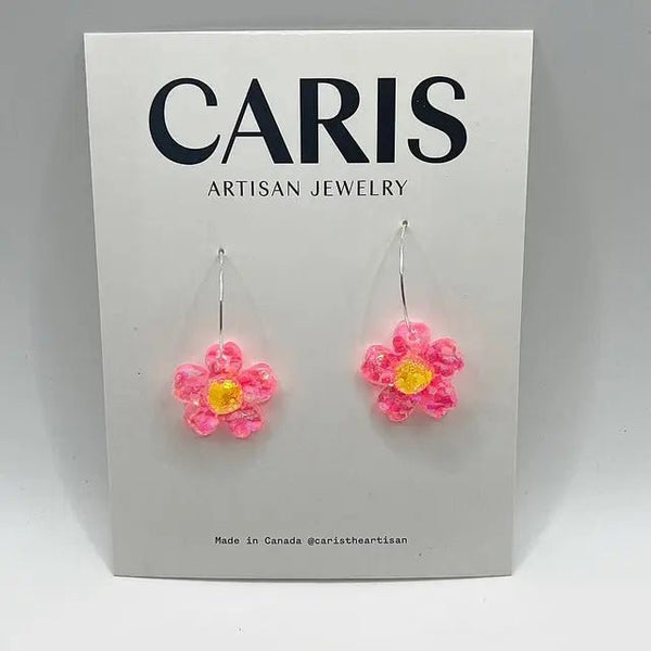 132 - 01 Resin Art Earrings - Caris Artisan Jewelry - Painted Door on Main