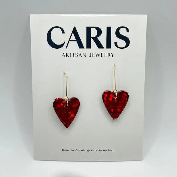 132 - 01 Resin Art Earrings - Caris Artisan Jewelry - Painted Door on Main