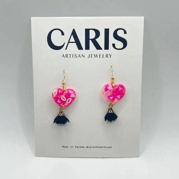 132 - 01 Resin Art Earrings - Caris Artisan Jewelry - Painted Door on Main