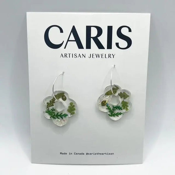 132 - 01 Resin Art Earrings - Caris Artisan Jewelry - Painted Door on Main
