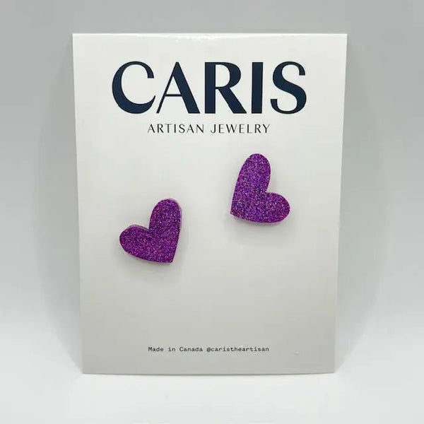 132 - 01 Resin Art Earrings - Caris Artisan Jewelry - Painted Door on Main