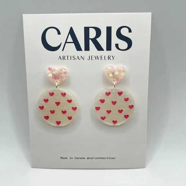 132 - 01 Resin Art Earrings - Caris Artisan Jewelry - Painted Door on Main