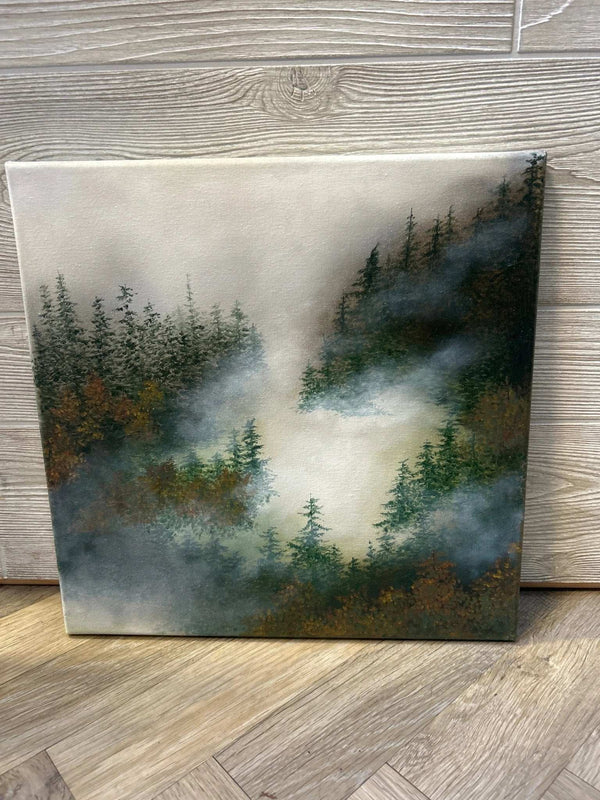 133 - 05 Originals on Canvas 12" Square - Elde Artistry - Painted Door on Main