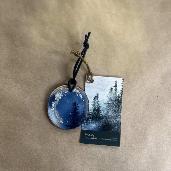 133 - 30 Wood Cookie Ornaments - Elde Artistry - Painted Door on Main