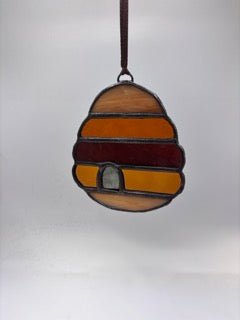 134 - 36 Stained Glass Beehive - Tevlan Glass - Painted Door on Main