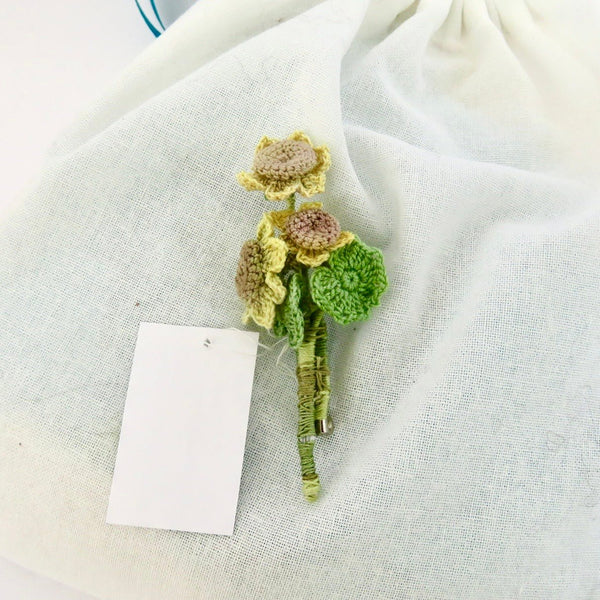 139 - 01 Micro Crochet Brooches - HG Craft - Painted Door on Main
