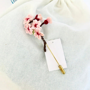 139 - 02 Micro Crochet Lapel Pins - HG Craft - Painted Door on Main