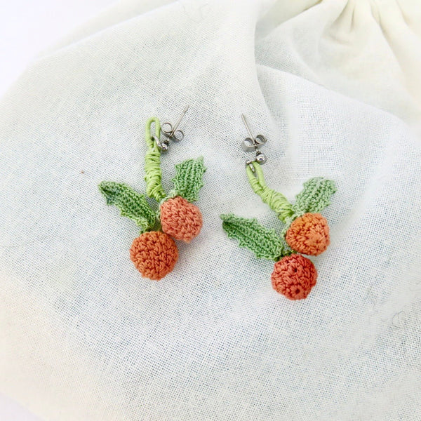 139 - 03 Micro Crochet Earrings - HG Craft - Painted Door on Main