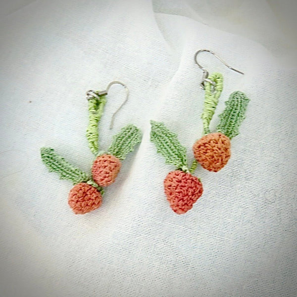 139 - 03 Micro Crochet Earrings - HG Craft - Painted Door on Main