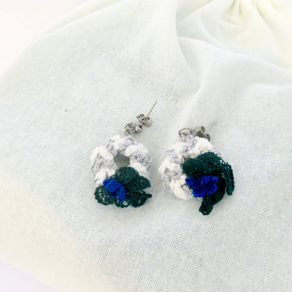 139 - 03 Micro Crochet Earrings - HG Craft - Painted Door on Main