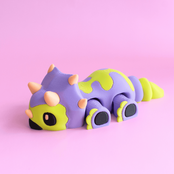 140 - 09 3D Printed Triceratops - Layer Slayerz - Painted Door on Main