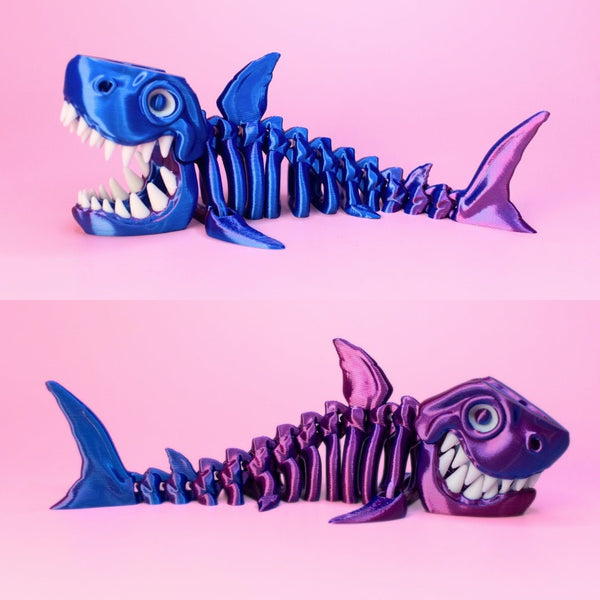 140 - 20 3D Printed Flexi Shark - Layer Slayerz - Painted Door on Main