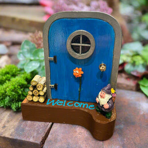 Wood Fairy Doors - Larry Collicutt - Painted Door on Main