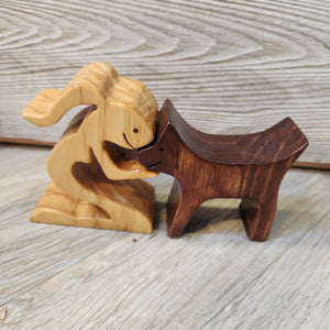 142 - 05 Dog Lover Interlocking Shelf Sitters - Larry Collicutt - Painted Door on Main