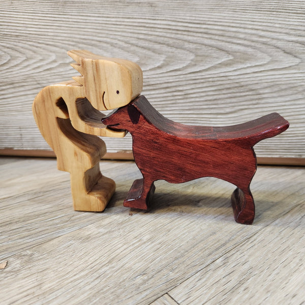 142 - 05 Dog Lover Interlocking Shelf Sitters - Larry Collicutt - Painted Door on Main