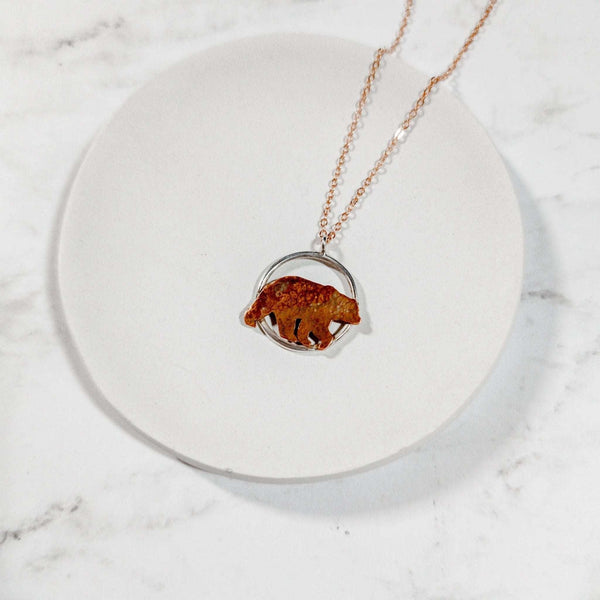 143 - 01 Geometric Animal Necklaces - Peaks to Prairies Handmade - Painted Door on Main