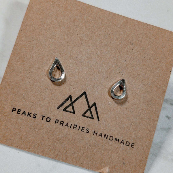 143 - 13 Teardrop Stud Earrings - Peaks to Prairies Handmade - Painted Door on Main