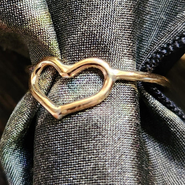 143 - 54 Gold - Filled Open Heart Rings - Peaks to Prairies Handmade - Painted Door on Main