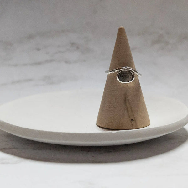 143 - 54 Tourmalinated Quartz Ring - Peaks to Prairies Handmade - Painted Door on Main