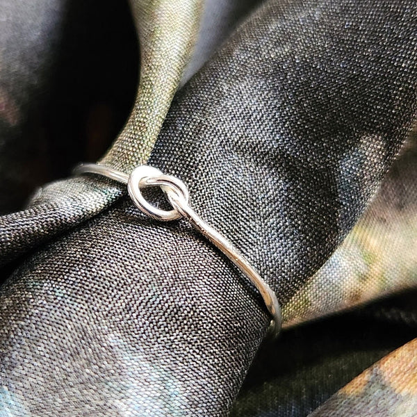 143 - 57 Sterling Silver Thin Knot Ring - Peaks to Prairies Handmade - Painted Door on Main